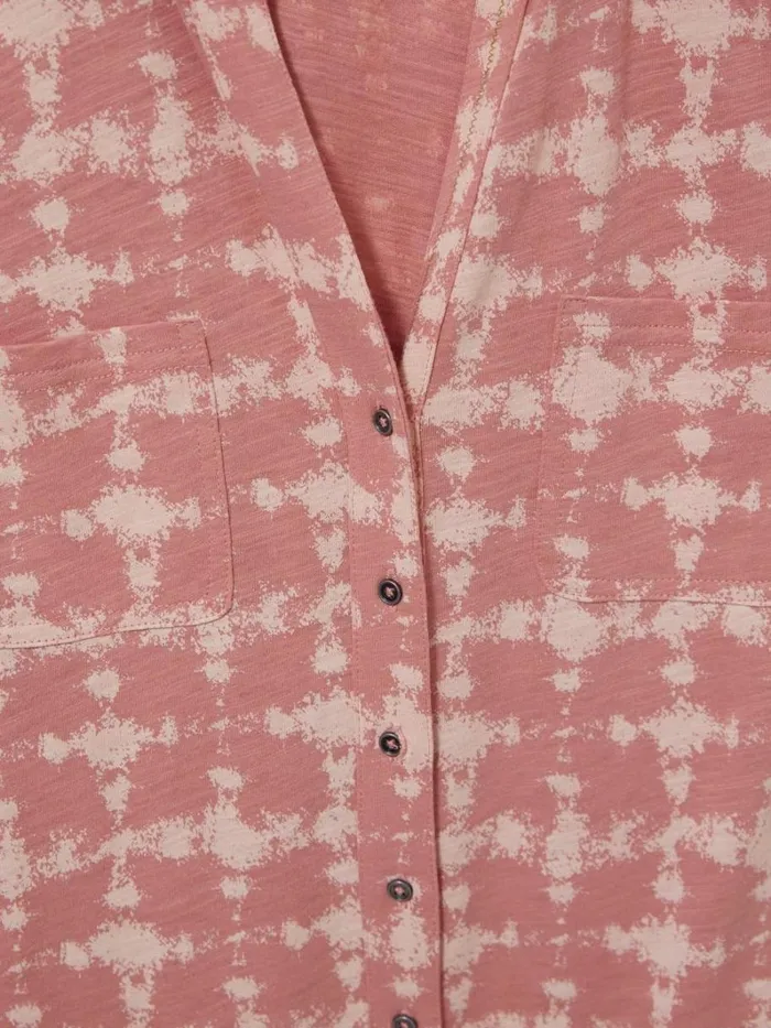 White Stuff SHIRTS and BLOUSES Penny Pocket Cotton Jersey Shirt Pink Print 8211 Women White Stuff SHIRTS and BLOUSES Penny Pocket Cotton Jersey Shirt Pink Print 8211 Women