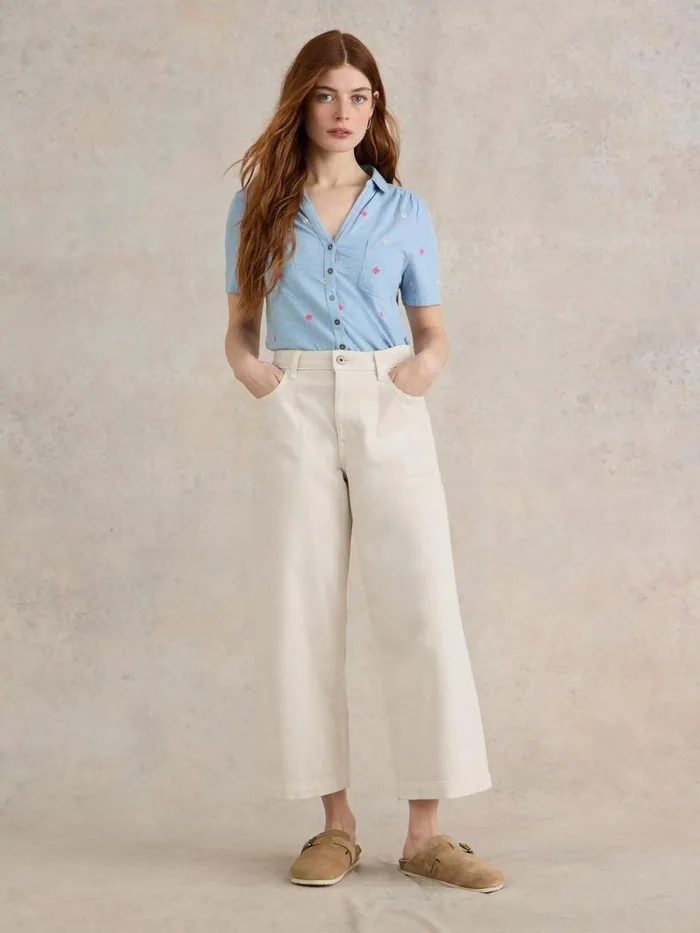 White Stuff SHIRTS and BLOUSES PENNY POCKET EMBROIDERED SHIRT Blue Multi 8211 Women White Stuff SHIRTS and BLOUSES PENNY POCKET EMBROIDERED SHIRT Blue Multi 8211 Women