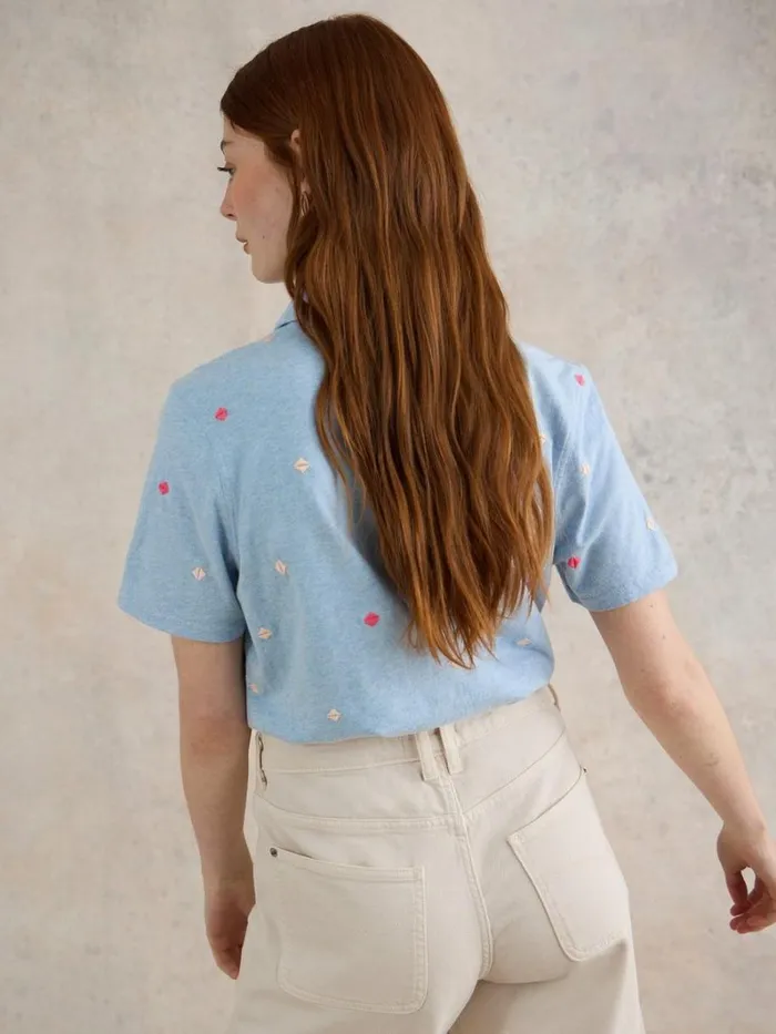 White Stuff SHIRTS and BLOUSES PENNY POCKET EMBROIDERED SHIRT Blue Multi 8211 Women White Stuff SHIRTS and BLOUSES PENNY POCKET EMBROIDERED SHIRT Blue Multi 8211 Women