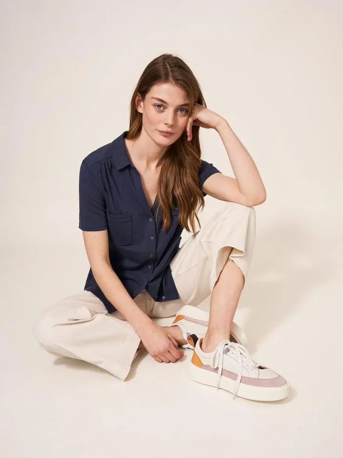 White Stuff SHIRTS and BLOUSES Penny Pocket Jersey Shirt French Navy 8211 Women White Stuff SHIRTS and BLOUSES Penny Pocket Jersey Shirt French Navy 8211 Women