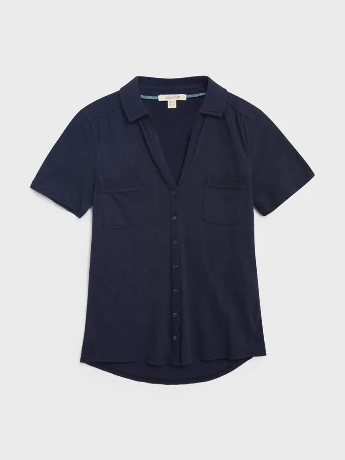 White Stuff SHIRTS and BLOUSES Penny Pocket Jersey Shirt French Navy 8211 Women White Stuff SHIRTS and BLOUSES Penny Pocket Jersey Shirt French Navy 8211 Women