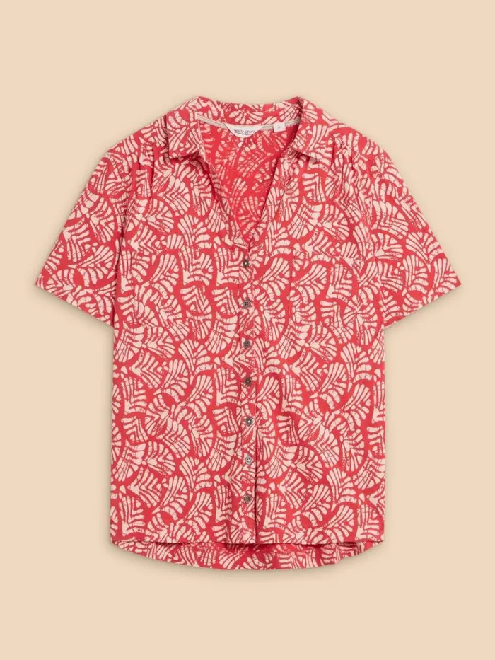 White Stuff SHIRTS and BLOUSES PENNY POCKET SHORT SLEEVE SHIRT Red Print 8211 Women White Stuff SHIRTS and BLOUSES PENNY POCKET SHORT SLEEVE SHIRT Red Print 8211 Women