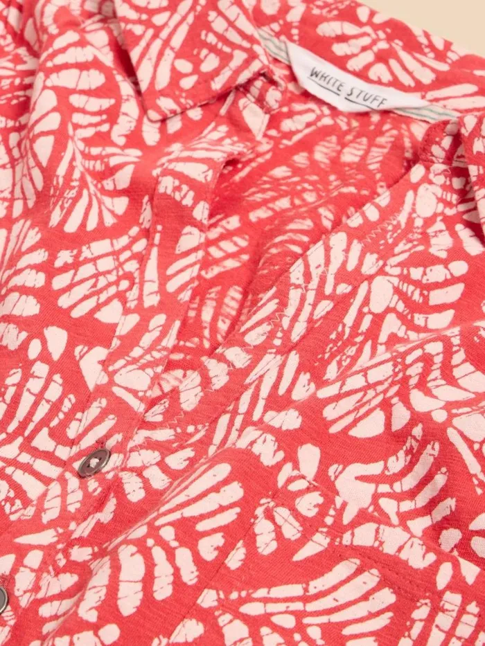 White Stuff SHIRTS and BLOUSES PENNY POCKET SHORT SLEEVE SHIRT Red Print 8211 Women White Stuff SHIRTS and BLOUSES PENNY POCKET SHORT SLEEVE SHIRT Red Print 8211 Women