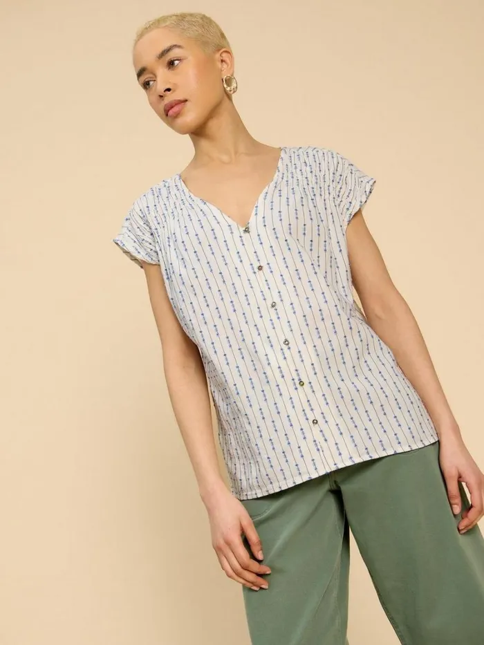 White Stuff SHIRTS and BLOUSES Rae Organic Cotton Vest Ivory Multi 8211 Women White Stuff SHIRTS and BLOUSES Rae Organic Cotton Vest Ivory Multi 8211 Women