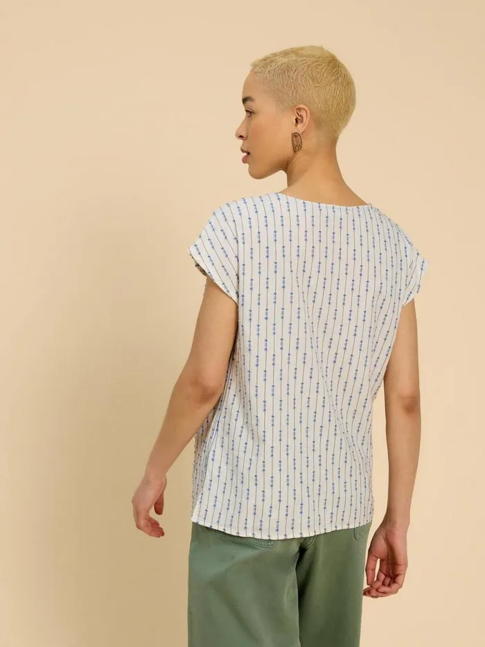 White Stuff SHIRTS and BLOUSES Rae Organic Cotton Vest Ivory Multi 8211 Women White Stuff SHIRTS and BLOUSES Rae Organic Cotton Vest Ivory Multi 8211 Women
