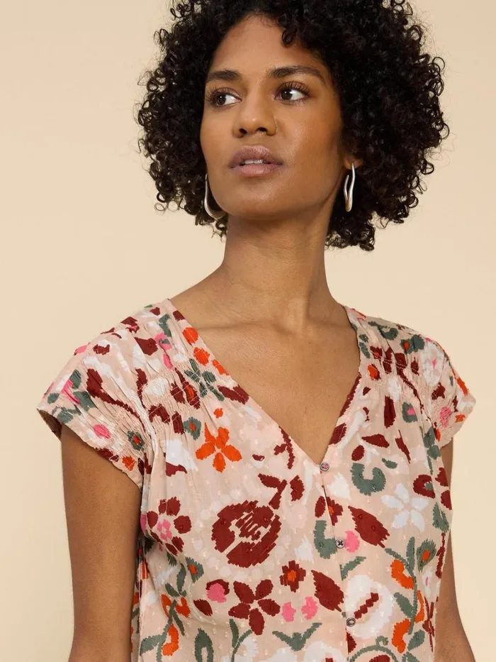 White Stuff SHIRTS and BLOUSES Rae Organic Cotton Vest Natural Print 8211 Women White Stuff SHIRTS and BLOUSES Rae Organic Cotton Vest Natural Print 8211 Women
