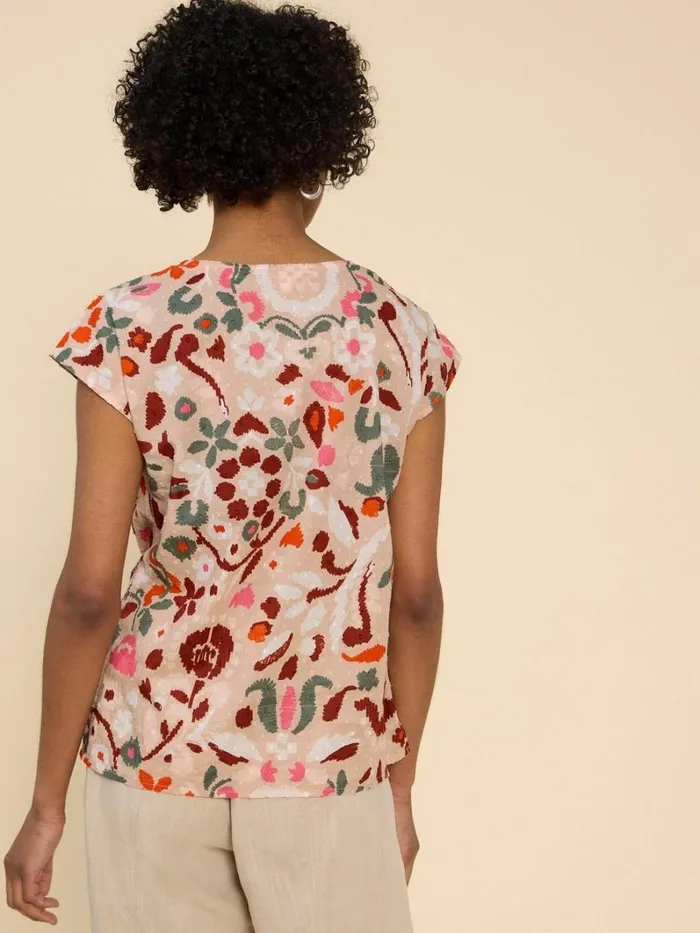 White Stuff SHIRTS and BLOUSES Rae Organic Cotton Vest Natural Print 8211 Women White Stuff SHIRTS and BLOUSES Rae Organic Cotton Vest Natural Print 8211 Women