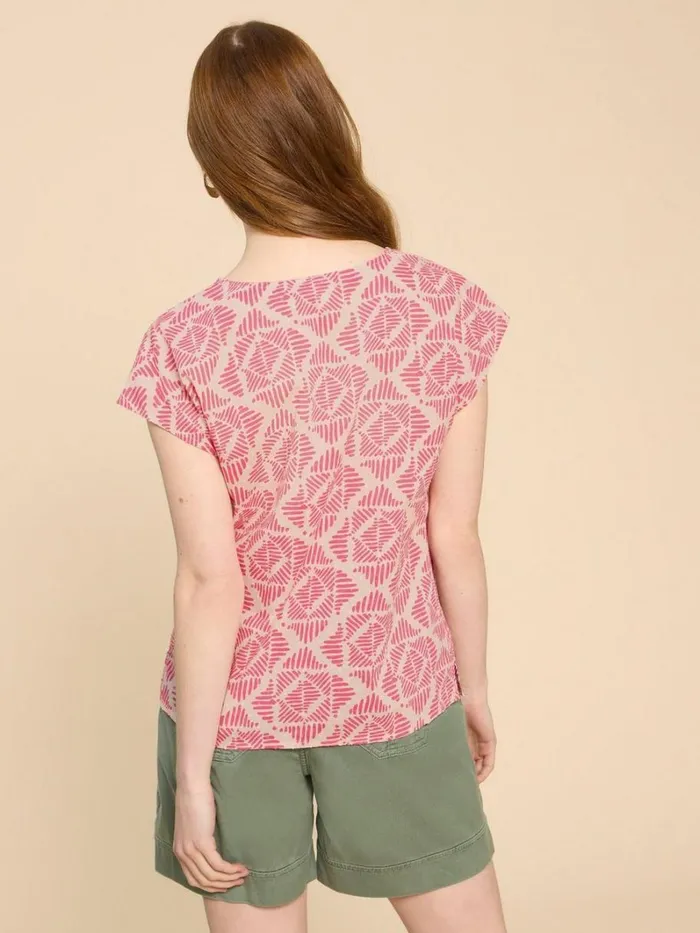 White Stuff SHIRTS and BLOUSES Rae Organic Cotton Vest Pink Print 8211 Women White Stuff SHIRTS and BLOUSES Rae Organic Cotton Vest Pink Print 8211 Women