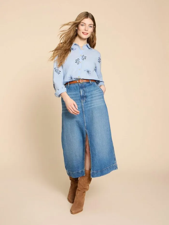 White Stuff SHIRTS and BLOUSES Sophie Embroidered Shirt Blue Multi 8211 Women White Stuff SHIRTS and BLOUSES Sophie Embroidered Shirt Blue Multi 8211 Women