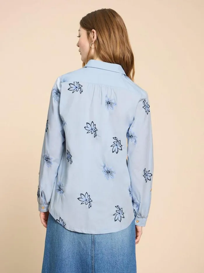 White Stuff SHIRTS and BLOUSES Sophie Embroidered Shirt Blue Multi 8211 Women White Stuff SHIRTS and BLOUSES Sophie Embroidered Shirt Blue Multi 8211 Women
