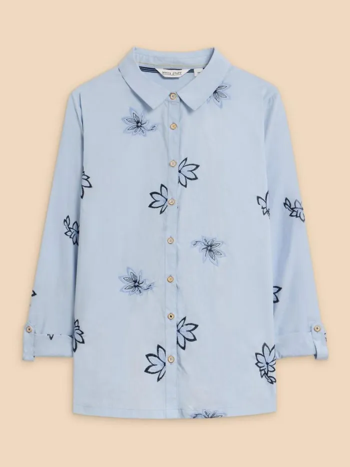 White Stuff SHIRTS and BLOUSES Sophie Embroidered Shirt Blue Multi 8211 Women White Stuff SHIRTS and BLOUSES Sophie Embroidered Shirt Blue Multi 8211 Women