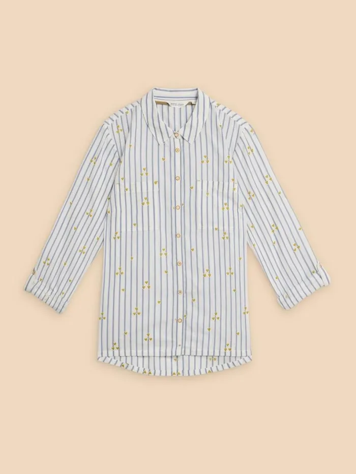 White Stuff SHIRTS and BLOUSES Sophie Heart Embroidered Shirt Ivory Multi 8211 Women White Stuff SHIRTS and BLOUSES Sophie Heart Embroidered Shirt Ivory Multi 8211 Women