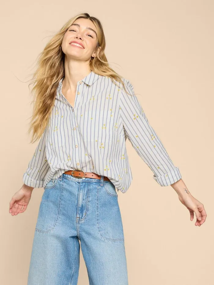 White Stuff SHIRTS and BLOUSES Sophie Heart Embroidered Shirt Ivory Multi 8211 Women White Stuff SHIRTS and BLOUSES Sophie Heart Embroidered Shirt Ivory Multi 8211 Women
