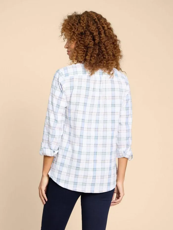 White Stuff SHIRTS and BLOUSES Sophie Organic Check Shirt Ivory Multi 8211 Women White Stuff SHIRTS and BLOUSES Sophie Organic Check Shirt Ivory Multi 8211 Women