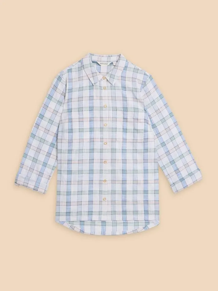 White Stuff SHIRTS and BLOUSES Sophie Organic Check Shirt Ivory Multi 8211 Women White Stuff SHIRTS and BLOUSES Sophie Organic Check Shirt Ivory Multi 8211 Women