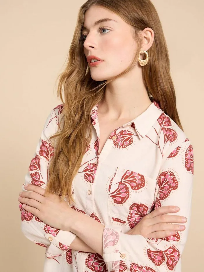 White Stuff SHIRTS and BLOUSES SOPHIE PRINTED ORGANIC SHIRT Ivory Print 8211 Women White Stuff SHIRTS and BLOUSES SOPHIE PRINTED ORGANIC SHIRT Ivory Print 8211 Women