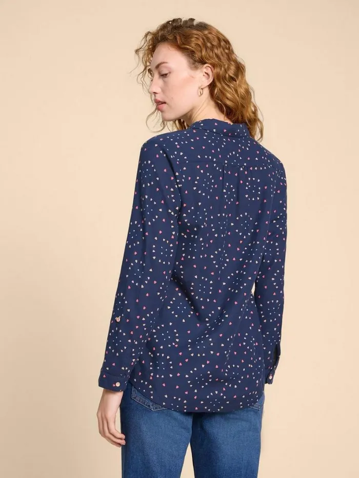 White Stuff SHIRTS and BLOUSES SOPHIE PRINTED ORGANIC SHIRT Navy Print 8211 Women White Stuff SHIRTS and BLOUSES SOPHIE PRINTED ORGANIC SHIRT Navy Print 8211 Women