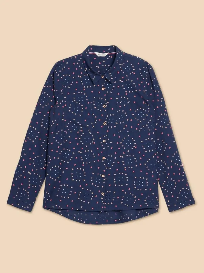 White Stuff SHIRTS and BLOUSES SOPHIE PRINTED ORGANIC SHIRT Navy Print 8211 Women White Stuff SHIRTS and BLOUSES SOPHIE PRINTED ORGANIC SHIRT Navy Print 8211 Women