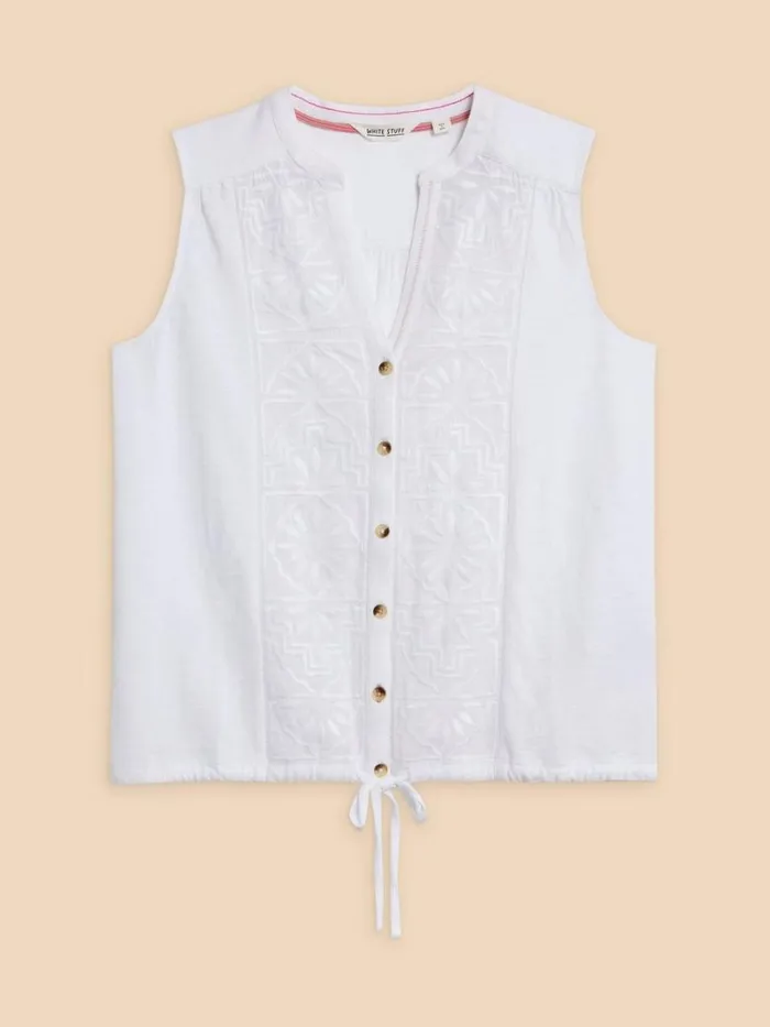 White Stuff SHIRTS and BLOUSES TULIP JERSEY SLEEVELESS SHIRT Pale Ivory 8211 Women White Stuff SHIRTS and BLOUSES TULIP JERSEY SLEEVELESS SHIRT Pale Ivory 8211 Women