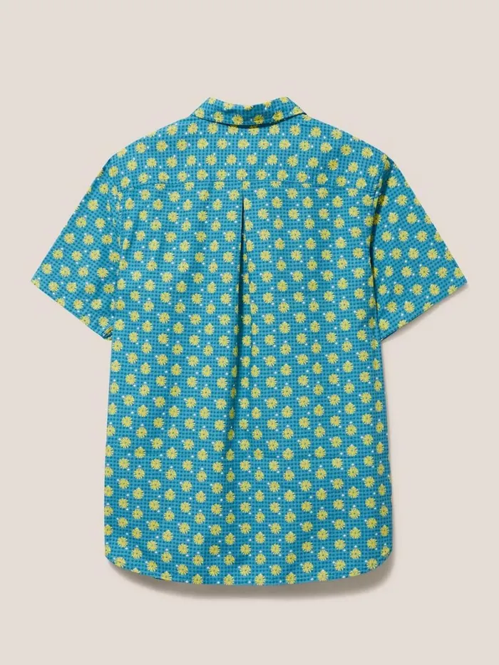 White Stuff SHIRTS Block Flower Printed SS Shirt Mint Green 8211 Men White Stuff SHIRTS Block Flower Printed SS Shirt Mint Green 8211 Men