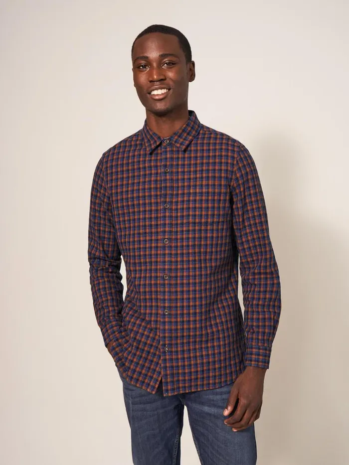 White Stuff SHIRTS Checked Twill Shirt Dark Navy 8211 Men White Stuff SHIRTS Checked Twill Shirt Dark Navy 8211 Men
