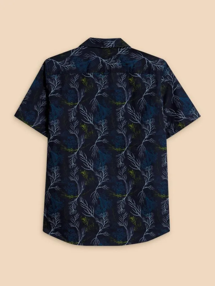 White Stuff SHIRTS Crab Printed SS Shirt Navy Print 8211 Men White Stuff SHIRTS Crab Printed SS Shirt Navy Print 8211 Men