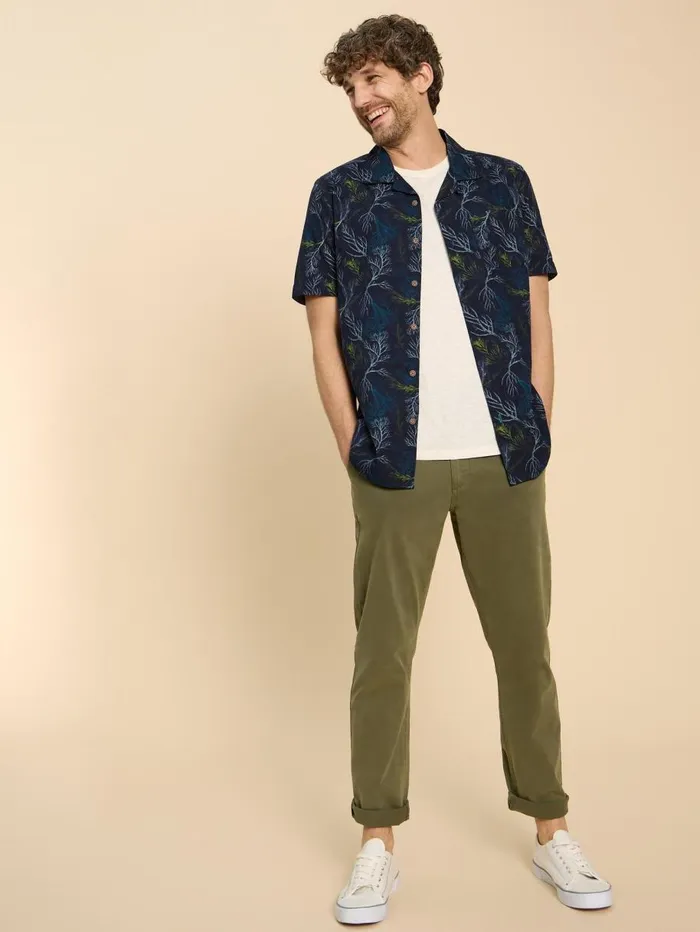 White Stuff SHIRTS Crab Printed SS Shirt Navy Print 8211 Men White Stuff SHIRTS Crab Printed SS Shirt Navy Print 8211 Men