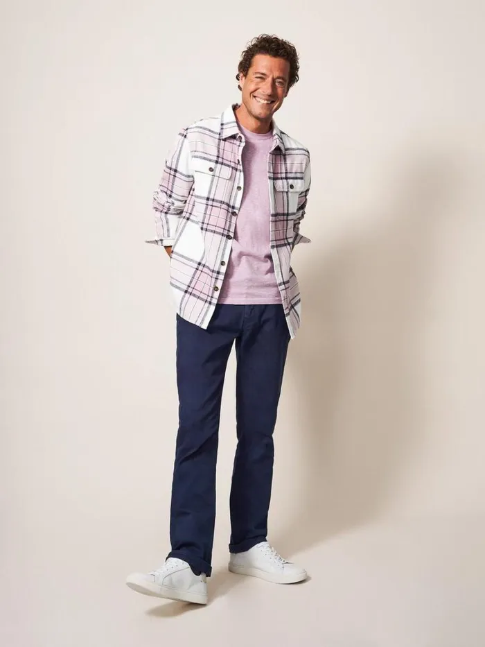 White Stuff SHIRTS Darwen Check Overshirt Dusty Purple 8211 Men White Stuff SHIRTS Darwen Check Overshirt Dusty Purple 8211 Men