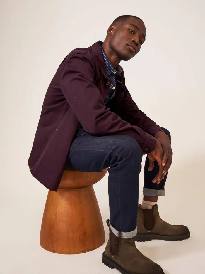 White Stuff SHIRTS Everade Shacket Dk Plum 8211 Men