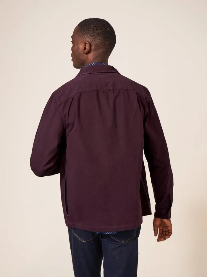 White Stuff SHIRTS Everade Shacket Dk Plum 8211 Men White Stuff SHIRTS Everade Shacket Dk Plum 8211 Men