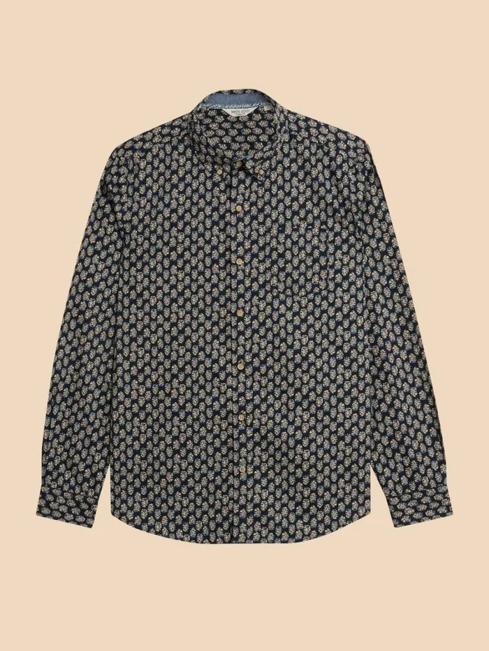 White Stuff SHIRTS Geo Floral Printed Shirt Navy Print 8211 Men White Stuff SHIRTS Geo Floral Printed Shirt Navy Print 8211 Men