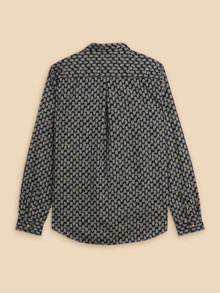 White Stuff SHIRTS Geo Floral Printed Shirt Navy Print 8211 Men White Stuff SHIRTS Geo Floral Printed Shirt Navy Print 8211 Men