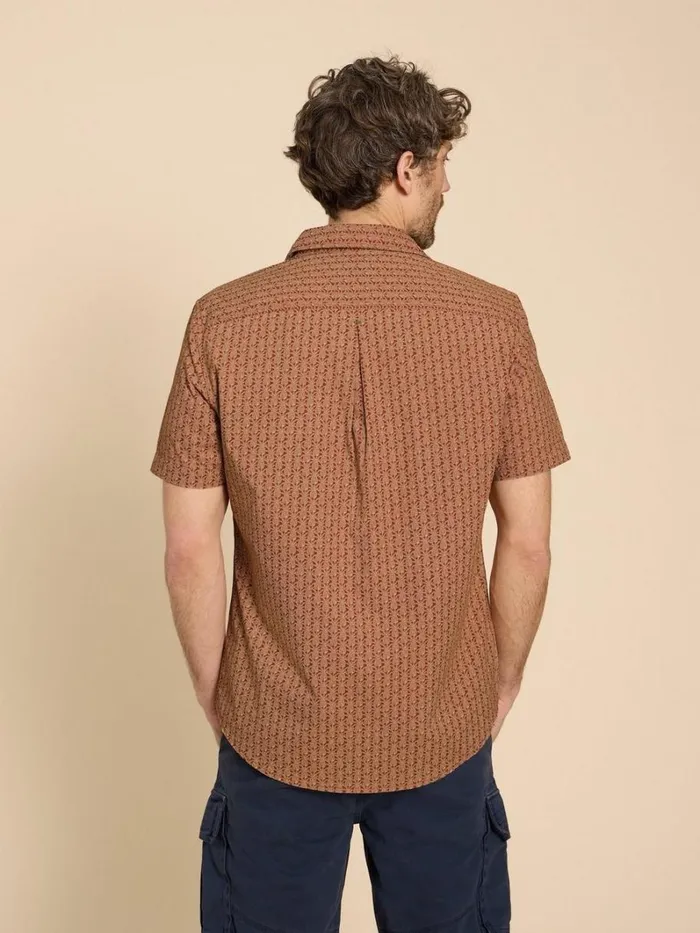 White Stuff SHIRTS Geo Pineapple Printed SS Shirt Orange Print 8211 Men White Stuff SHIRTS Geo Pineapple Printed SS Shirt Orange Print 8211 Men