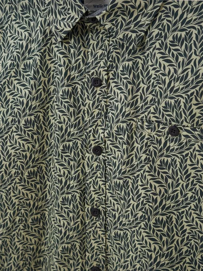 White Stuff SHIRTS Leaf Printed Shirt Dark Green 8211 Men White Stuff SHIRTS Leaf Printed Shirt Dark Green 8211 Men