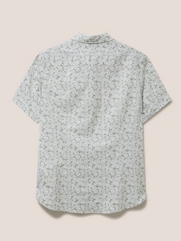 White Stuff SHIRTS Leaf Printed Slim Fit Shirt Dusty Green 8211 Men White Stuff SHIRTS Leaf Printed Slim Fit Shirt Dusty Green 8211 Men