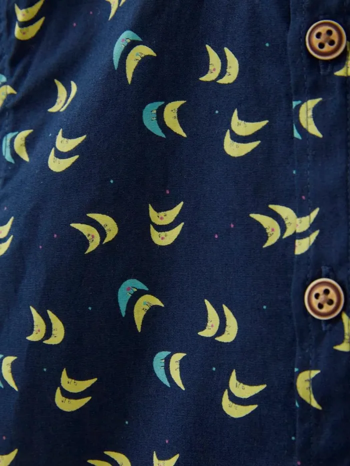 White Stuff SHIRTS Moon Printed Shirt Navy Print 8211 Kids