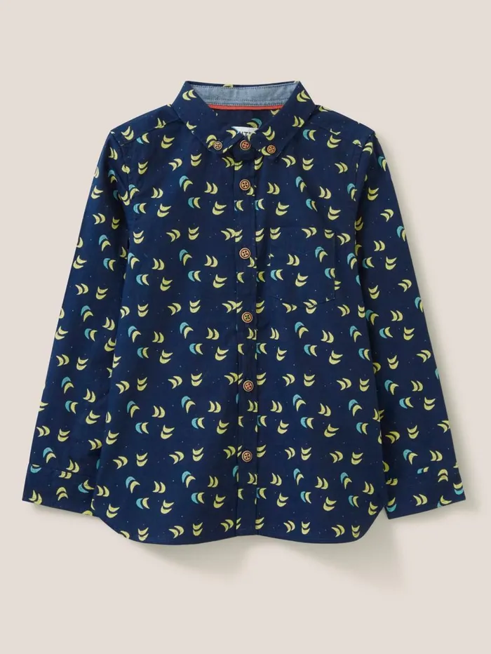 White Stuff SHIRTS Moon Printed Shirt Navy Print 8211 Kids White Stuff SHIRTS Moon Printed Shirt Navy Print 8211 Kids