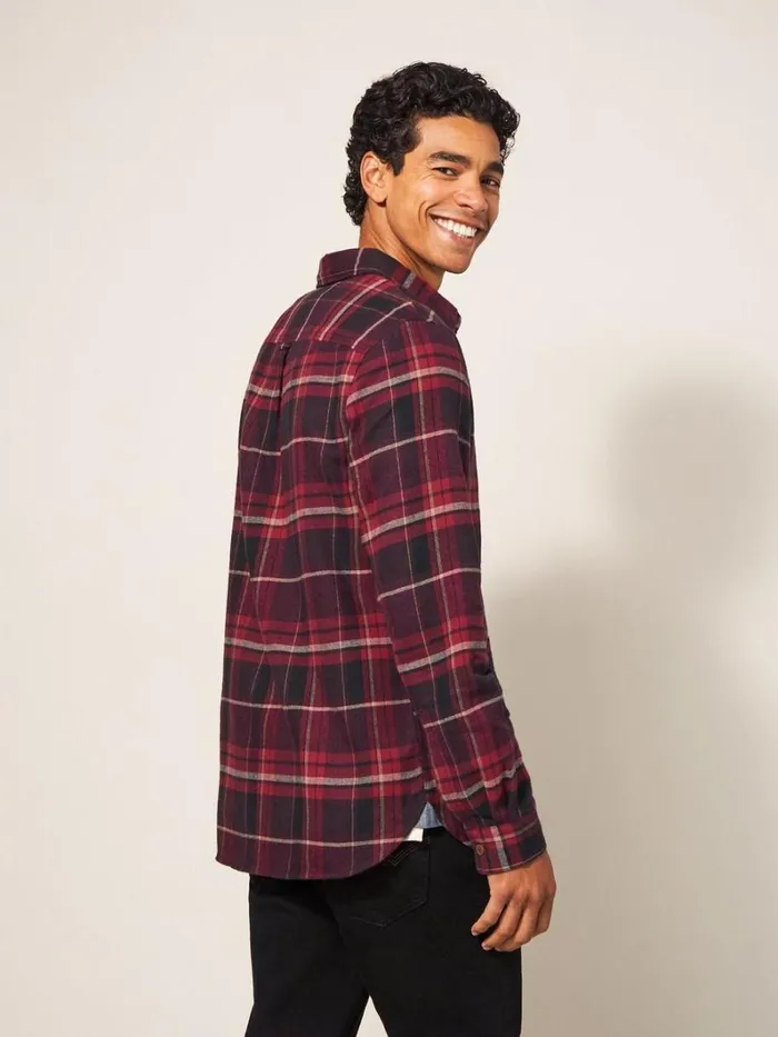White Stuff SHIRTS Moxley Brushed Check Shirt Dk Red 8211 Men White Stuff SHIRTS Moxley Brushed Check Shirt Dk Red 8211 Men