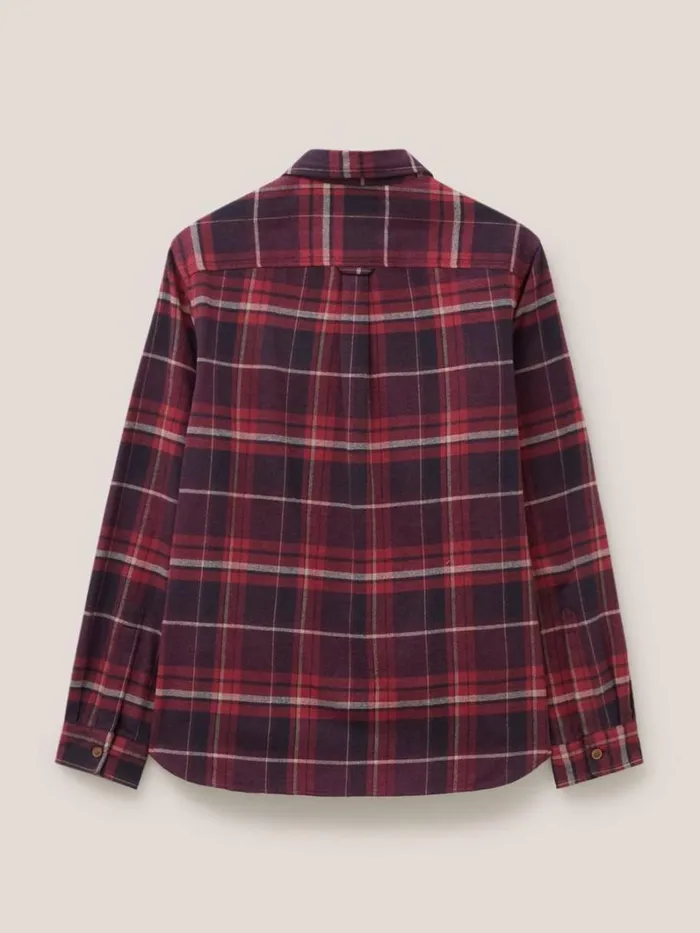 White Stuff SHIRTS Moxley Brushed Check Shirt Dk Red 8211 Men White Stuff SHIRTS Moxley Brushed Check Shirt Dk Red 8211 Men