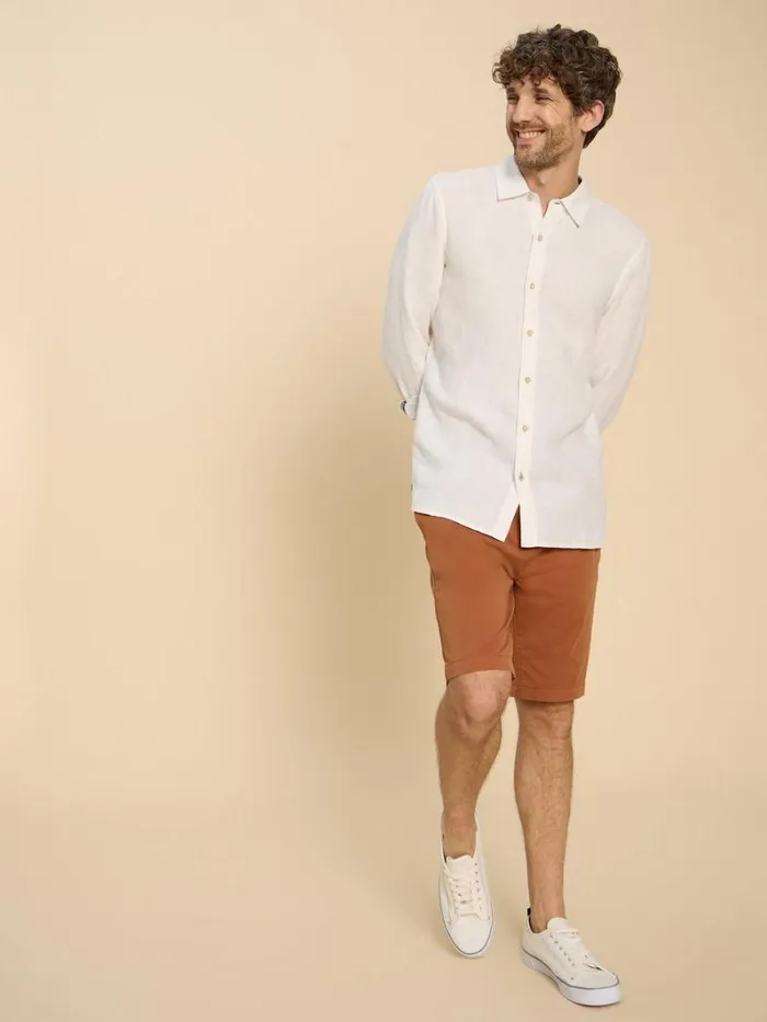 White Stuff SHIRTS Pembroke LS Linen Shirt Brilliant White 8211 Men