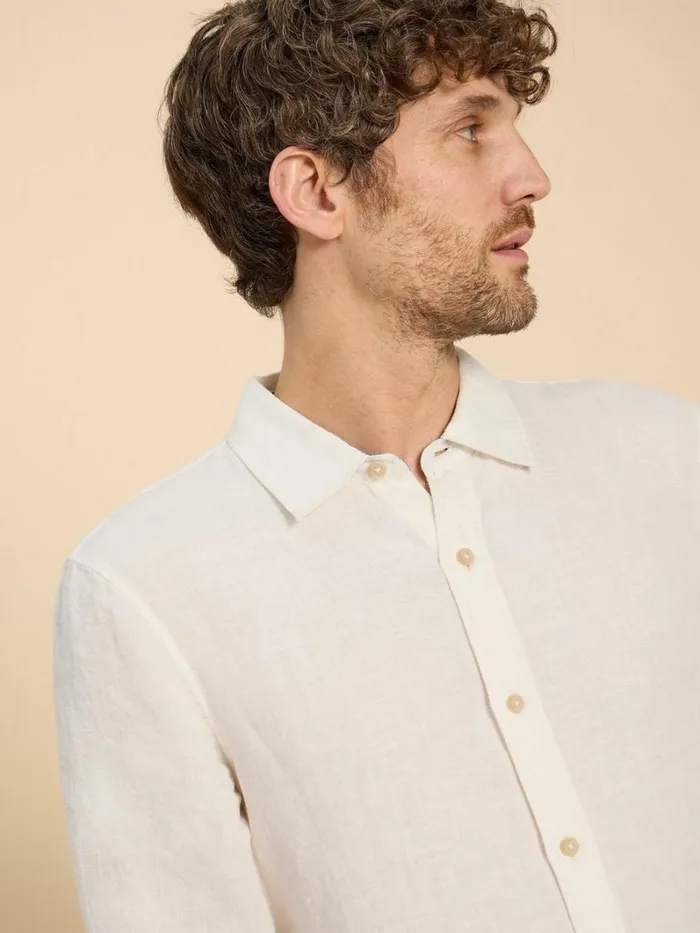 White Stuff SHIRTS Pembroke LS Linen Shirt Brilliant White 8211 Men White Stuff SHIRTS Pembroke LS Linen Shirt Brilliant White 8211 Men