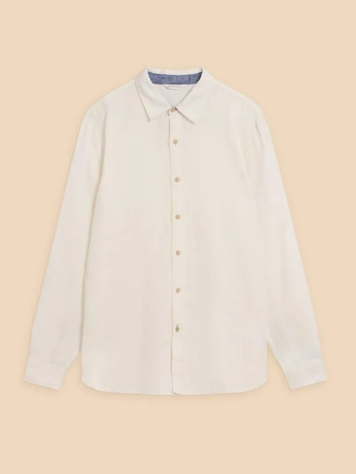 White Stuff SHIRTS Pembroke LS Linen Shirt Brilliant White 8211 Men White Stuff SHIRTS Pembroke LS Linen Shirt Brilliant White 8211 Men