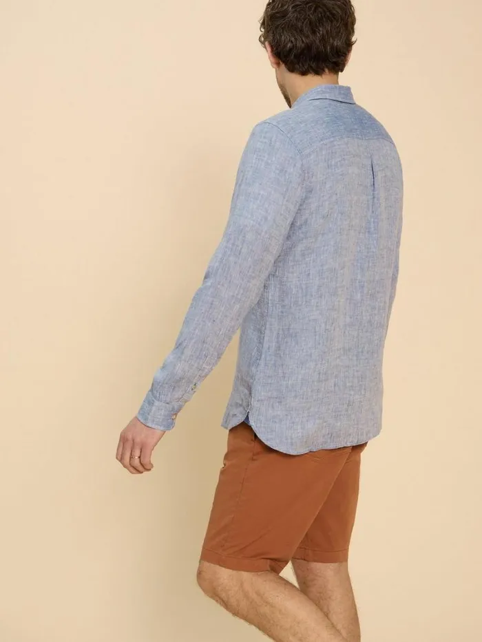 White Stuff SHIRTS Pembroke LS Linen Shirt Chambray Blue 8211 Men White Stuff SHIRTS Pembroke LS Linen Shirt Chambray Blue 8211 Men