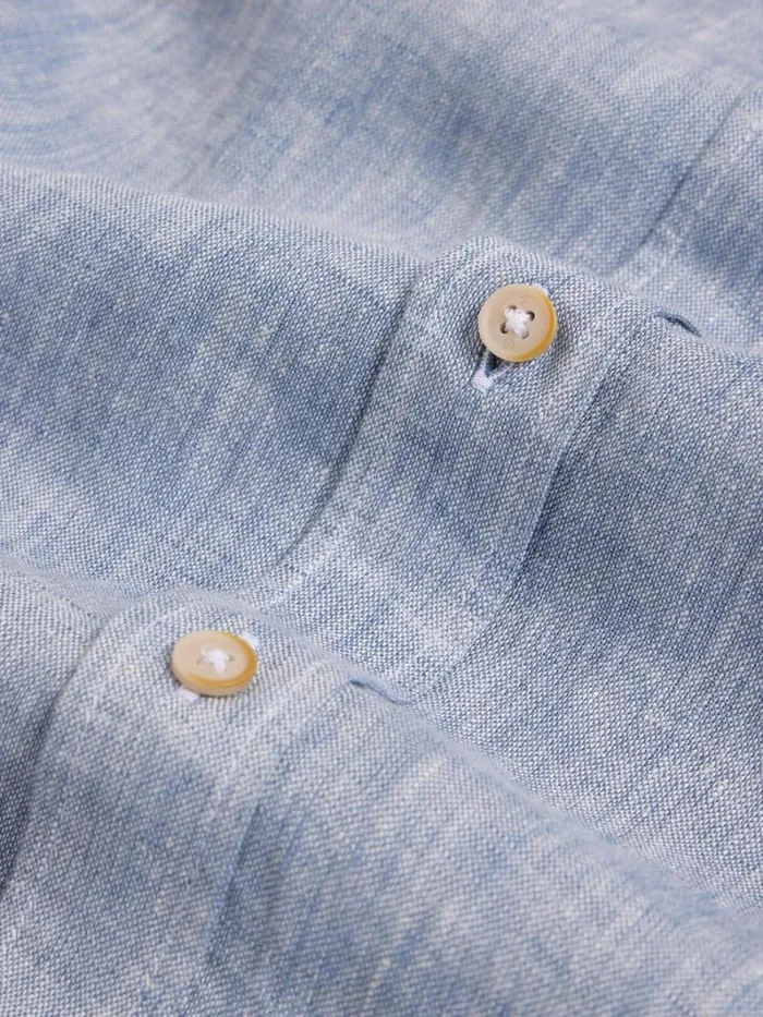 White Stuff SHIRTS Pembroke LS Linen Shirt Chambray Blue 8211 Men White Stuff SHIRTS Pembroke LS Linen Shirt Chambray Blue 8211 Men