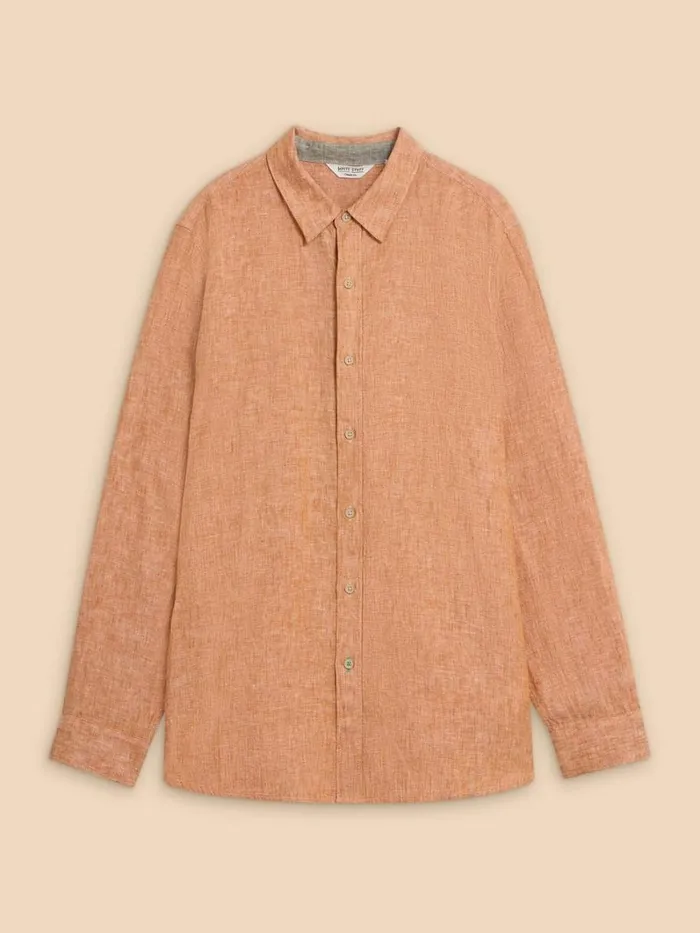 White Stuff SHIRTS Pembroke LS Linen Shirt Dark Orange 8211 Men White Stuff SHIRTS Pembroke LS Linen Shirt Dark Orange 8211 Men