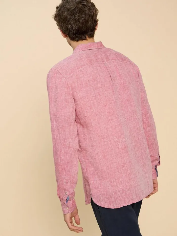 White Stuff SHIRTS Pembroke LS Linen Shirt Mid Red 8211 Men White Stuff SHIRTS Pembroke LS Linen Shirt Mid Red 8211 Men