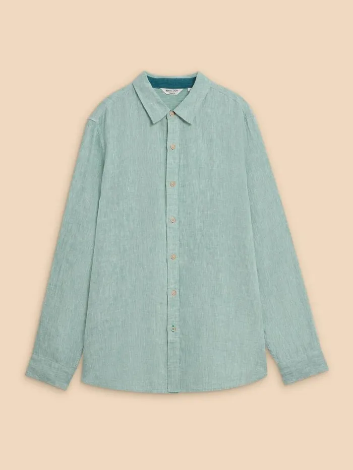 White Stuff SHIRTS Pembroke LS Linen Shirt Mint Green 8211 Men White Stuff SHIRTS Pembroke LS Linen Shirt Mint Green 8211 Men