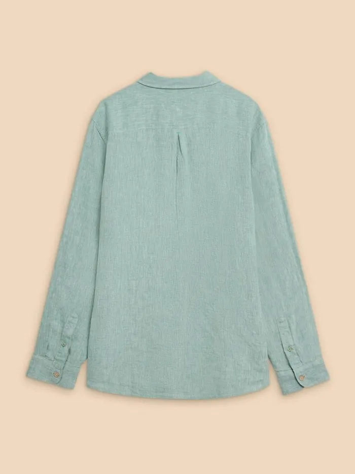 White Stuff SHIRTS Pembroke LS Linen Shirt Mint Green 8211 Men White Stuff SHIRTS Pembroke LS Linen Shirt Mint Green 8211 Men