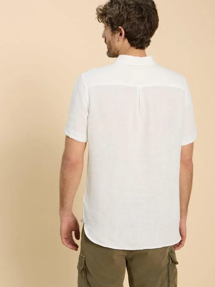 White Stuff SHIRTS Pembroke SS Linen Shirt Brilliant White 8211 Men White Stuff SHIRTS Pembroke SS Linen Shirt Brilliant White 8211 Men