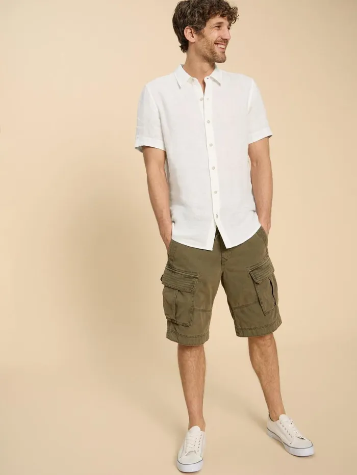 White Stuff SHIRTS Pembroke SS Linen Shirt Brilliant White 8211 Men White Stuff SHIRTS Pembroke SS Linen Shirt Brilliant White 8211 Men